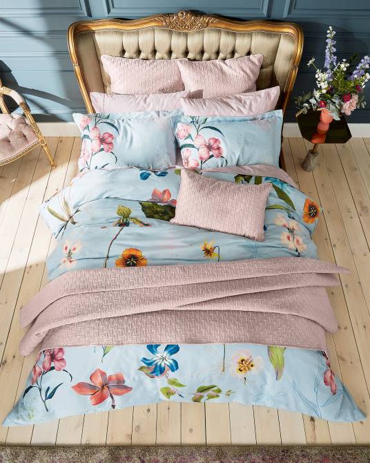 Ted Baker recopilación 2ZFP2092 artículos para el hogar juego de funda nórdica hamptn hampton king azul claro