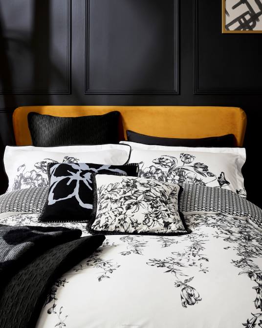 Ted Baker recopilación 2ZFP2097 artículos para el hogar Juego de funda nórdica Dropli Elegant King. Marfil