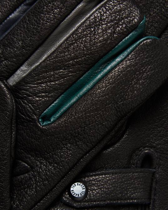 Ted Baker recopilación 2ZFP2071 regalos guantes de cuero parmado negro