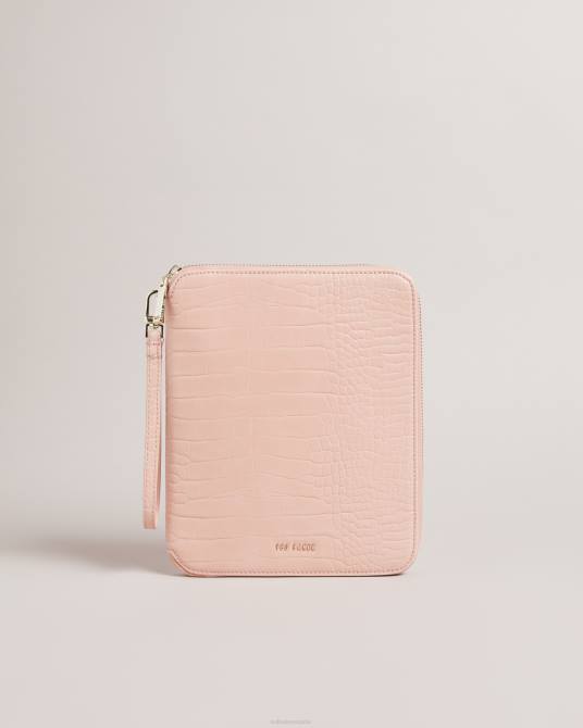 Ted Baker mujer 2ZFP1063 regalos meyti cartera de viaje imitación cocodrilo a5 Rosa palido