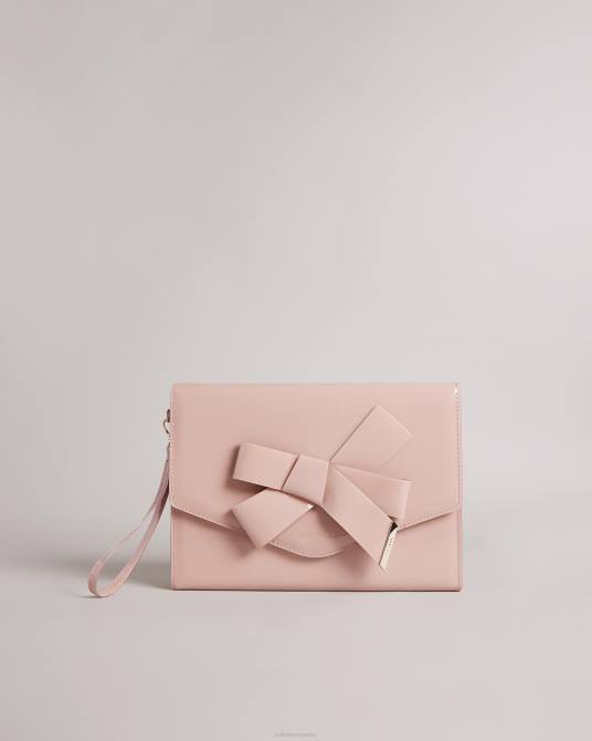 Ted Baker mujer 2ZFP775 regalos bolsa tipo sobre con lazo y nudo nikkey Rosa palido
