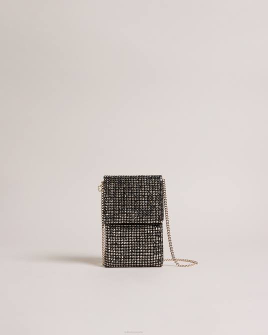 Ted Baker mujer 2ZFP825 regalos bolsa cruzada con cristales brillantes negro