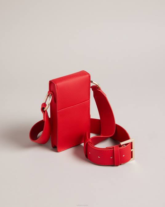 Ted Baker mujer 2ZFP947 regalos tarjetero y tarjetero con forma de corazón con tachuelas shamih rojo
