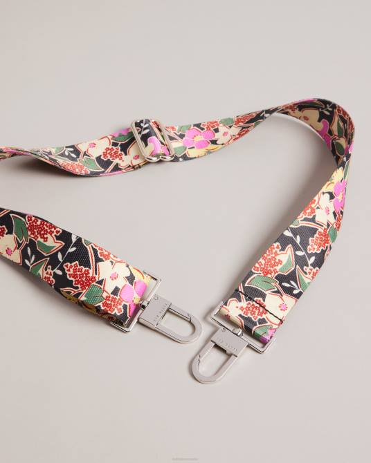 Ted Baker mujer 2ZFP949 regalos Juego de llavero y correa de cincha estampada eemmaay negro