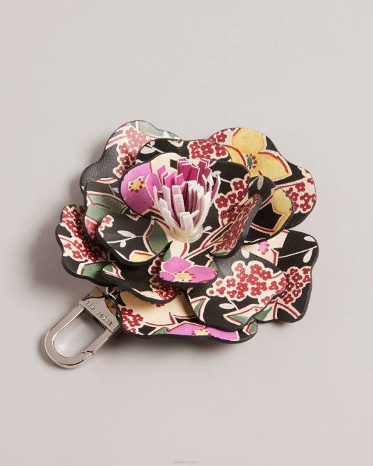 Ted Baker mujer 2ZFP949 regalos Juego de llavero y correa de cincha estampada eemmaay negro
